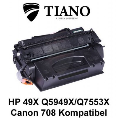 HP 49X Q5949X/Q7553X/CANON CRT-708H sort printerpatron  (kompatibel)