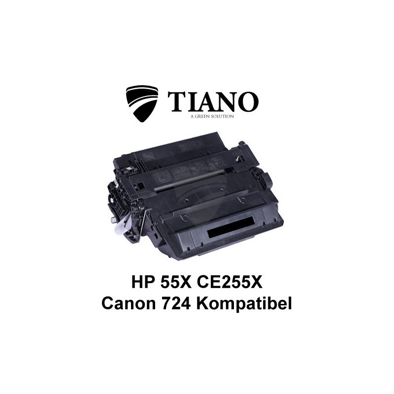 HP 55X CE255X / CANON CRG-724H sort printerpatron (kompatibel) HP 55X CE255X / CANON CRG-724H sort printerpatron (kompatibel)