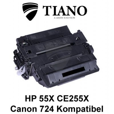 HP 55X CE255X / CANON 724H sort printerpatron  (kompatibel)