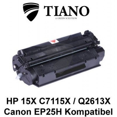 HP 15X C7115X / Q2613X / Q2624X / CANON EP25H sort printerpatron  (kompatibel)