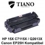 HP 15X C7115X / Q2613X / Q2624X / CANON EP25H sort printerpatron  (kompatibel)