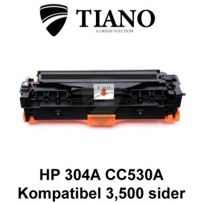 HP 304A CC530A /Canon 718 BK sort printerpatron  (kompatibel)