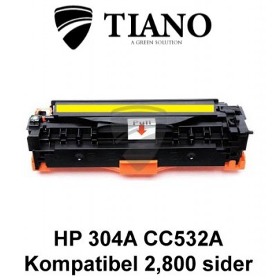 HP 304A CC532A /Canon 718 Y gul printerpatron  (kompatibel)