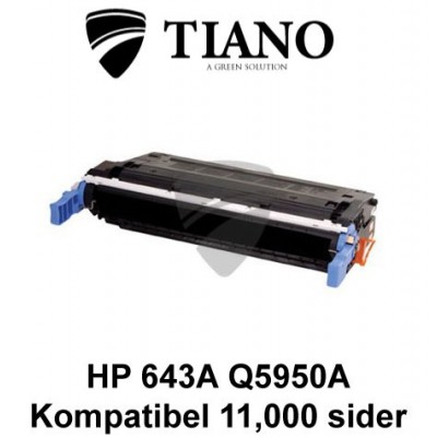 HP 643A Q5950A sort printerpatron  (kompatibel)
