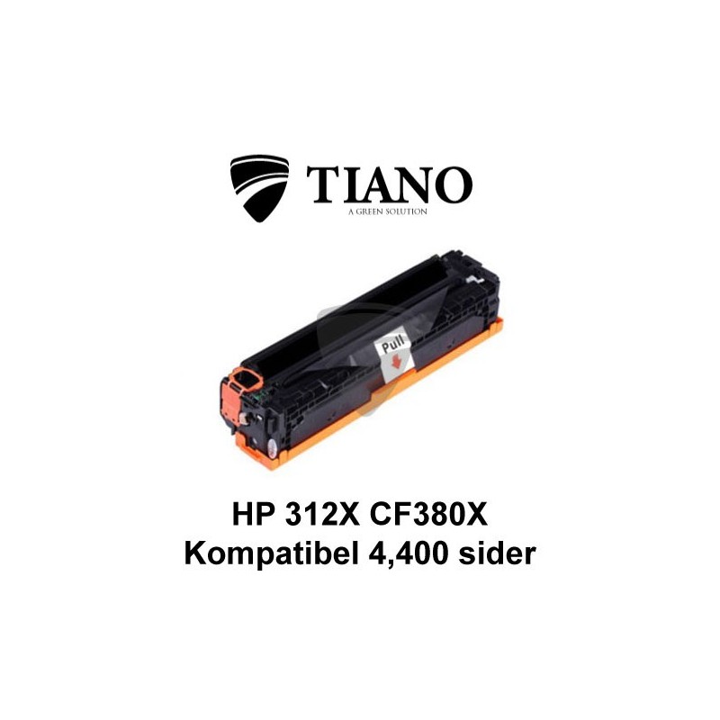 HP 312X CF380X sort printerpatron (kompatibel) HP 312X CF380X sort printerpatron (kompatibel)