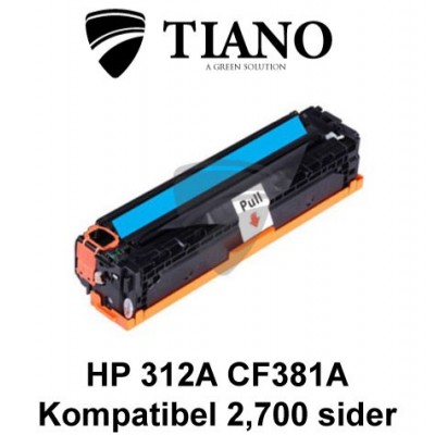 HP 312A CF381A cyan printerpatron  (kompatibel)