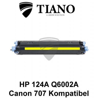 HP 124A Q6002A /Canon 707Y gul printerpatron  (kompatibel)