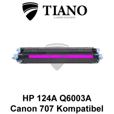 HP 124A Q6003A /Canon 707M magenta printerpatron  (kompatibel)