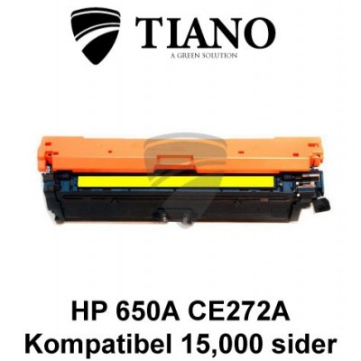 HP 650A CE272A gul printerpatron  (kompatibel)