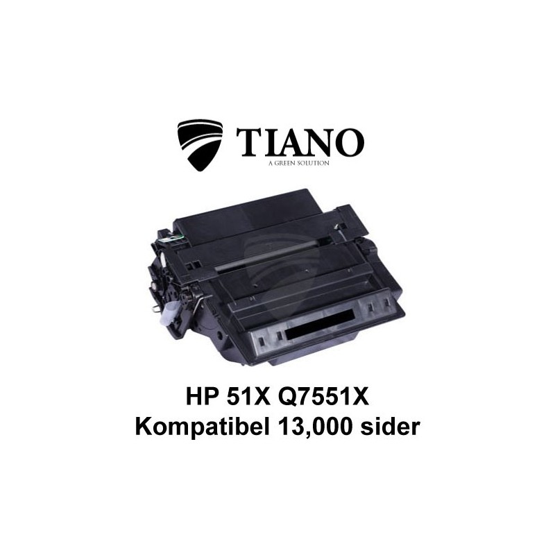 HP 51X Q7551X sort printerpatron (kompatibel) HP 51X Q7551X sort printerpatron (kompatibel)