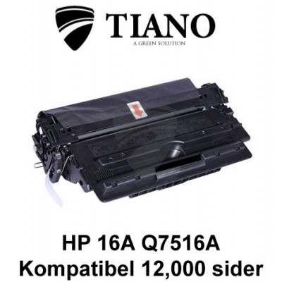 HP 16A Q7516A  sort printerpatron  (kompatibel)