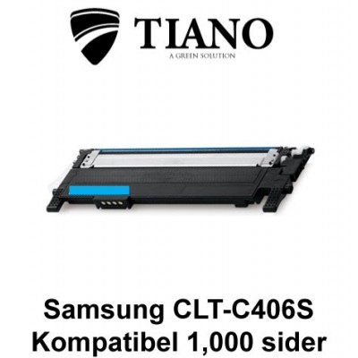 Samsung CLT-C406S cyan printerpatron  (kompatibel)