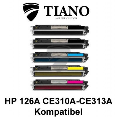 HP 126A CE310A - CE313A / CF350A-CF353A Mega pakke 2xBK+C+M+Y 5 stk (KOMPATIBEL)