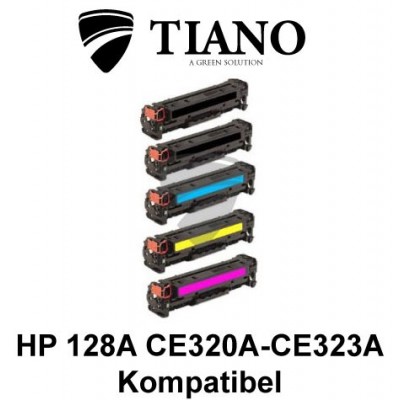 HP 128A CE320A - CE323A Mega pakke 2xBK+C+M+Y 5 stk (KOMPATIBEL)