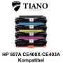 HP 507A CE400X - CE403A Multipakke BK+C+M+Y 4 stk (KOMPATIBEL)
