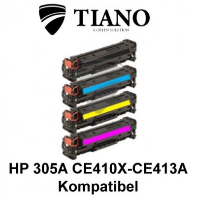 HP 305A CE410X - CE413A Multipakke BK+C+M+Y 4 stk (KOMPATIBEL)