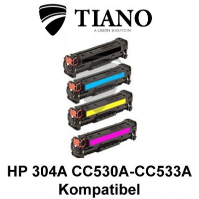 HP 304A CC530A - CC533A Multipakke BK+C+M+Y 4 stk (KOMPATIBEL)