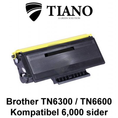 Brother TN6300 / TN6600 sort printerpatron (kompatibel)