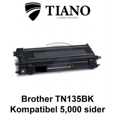 Brother TN135BK sort printerpatron (kompatibel)