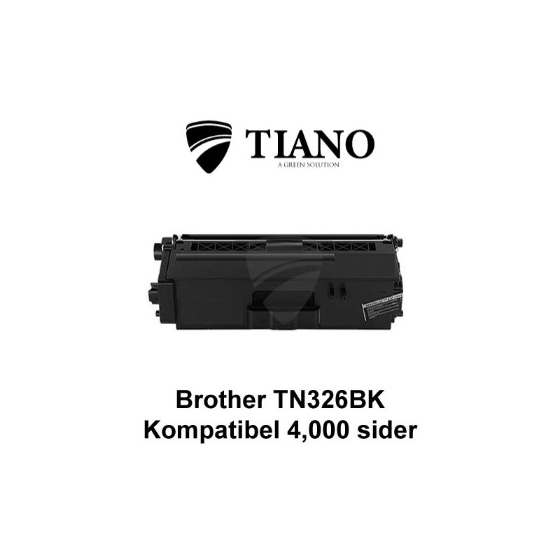Brother TN326BK sort printerpatron (kompatibel) Brother TN326BK sort printerpatron (kompatibel)