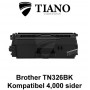Brother TN326BK sort printerpatron (kompatibel)