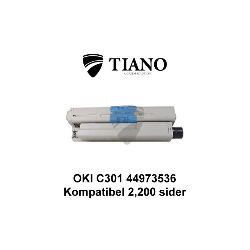 OKI C301 44973536 sort printerpatron (kompatibel) OKI C301 44973536 sort printerpatron (kompatibel)