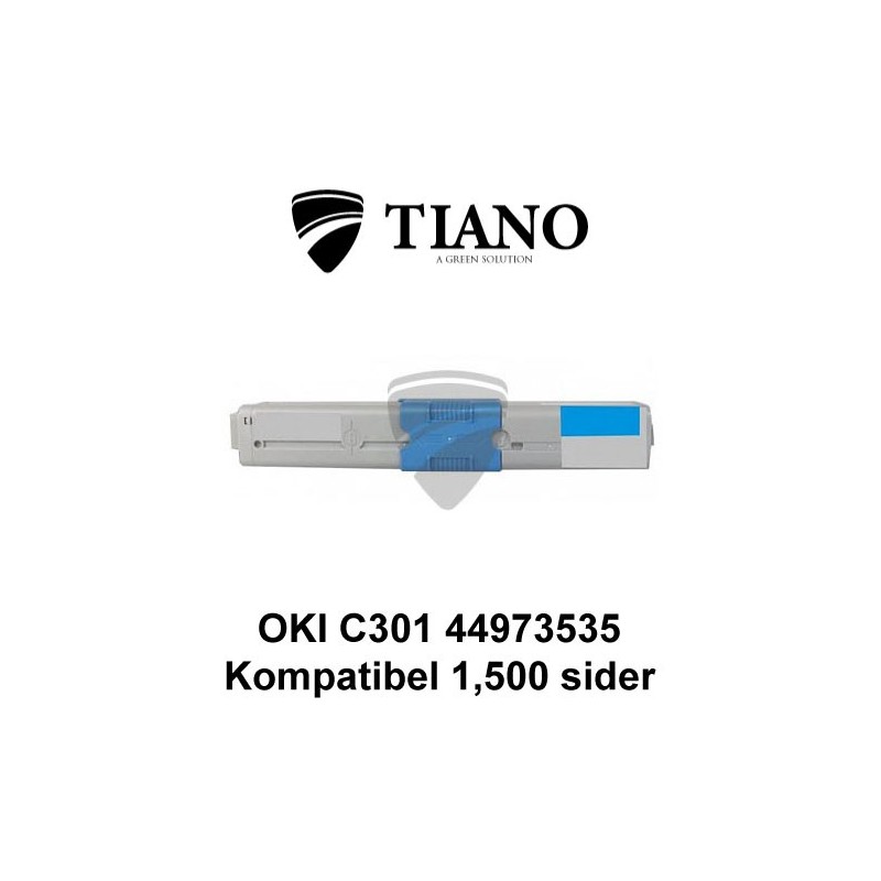 OKI C301 44973535 cyan printerpatron (kompatibel) OKI C301 44973535 cyan printerpatron (kompatibel)
