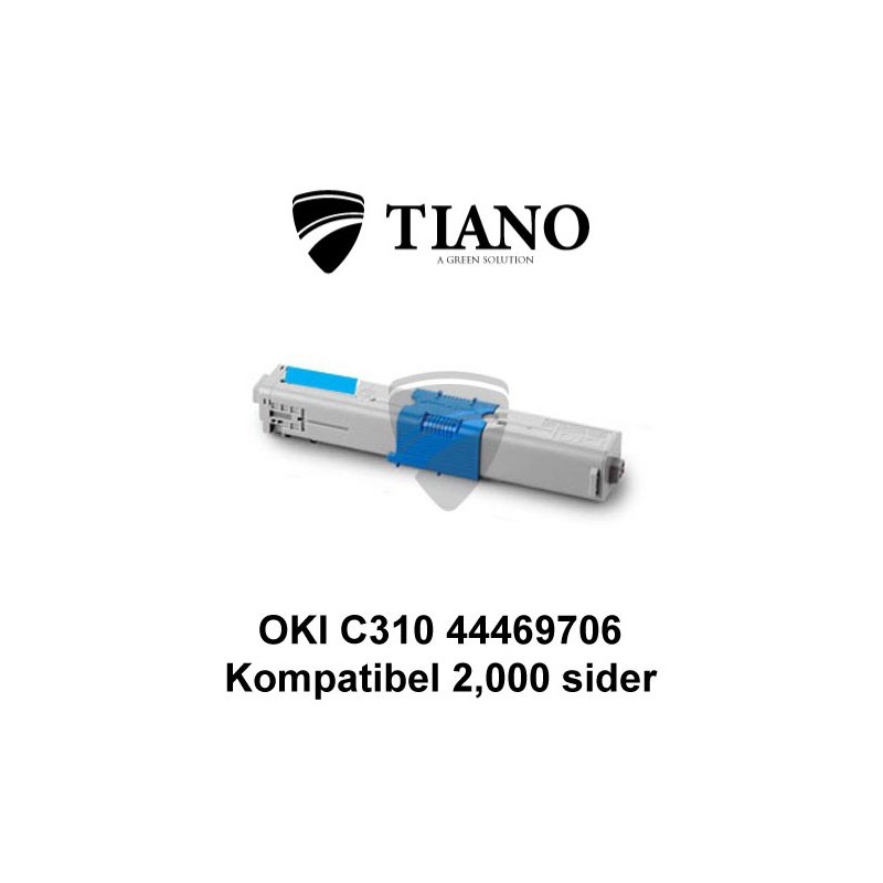 OKI C310 44469706 cyan printerpatron (kompatibel) OKI C310 44469706 cyan printerpatron (kompatibel)