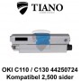 OKI C110 C130 44250724 sort printerpatron (kompatibel)