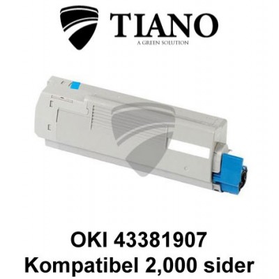 OKI 43381907 (c5600) cyan printerpatron (kompatibel)