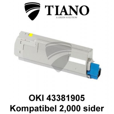 OKI 43381905 (c5600) gul printerpatron (kompatibel)