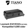 Lexmark E321/E323 (12A7405)  sort printerpatron (kompatibel)