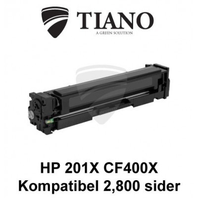 HP 201X CF400X sort printerpatron (kompatibel)