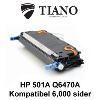 HP 501A Q6470A sort tonerpatron (kompatibel)