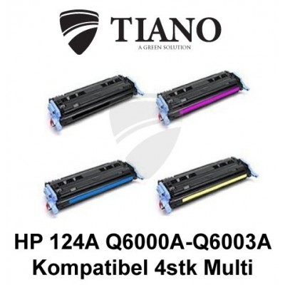 HP 124A Q6000A - Q6003A Multipakke BK+C+M+Y 4 stk (KOMPATIBEL)