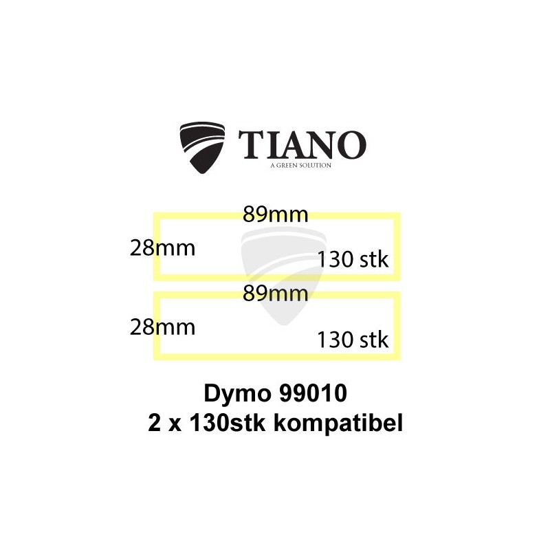 Dymo Adresseetiketter 99010 89x28mm 260 stk kompatibel Etiketter Dymo Adresseetiketter 99010 89x28mm 260 stk kompatibel Etiketter