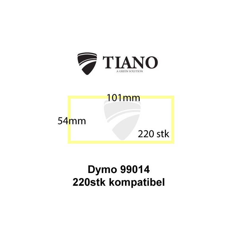 Dymo forsendelseslabel 99014 101x54mm 220 stk kompatibel Etiketter Dymo forsendelseslabel 99014 101x54mm 220 stk kompatibel Etiketter