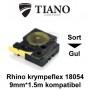 Dymo RHINO krympeflex 18054 Sort på Gul etiket kompatibel