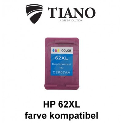 HP 62XL trefarvet blækpatron kompatibel