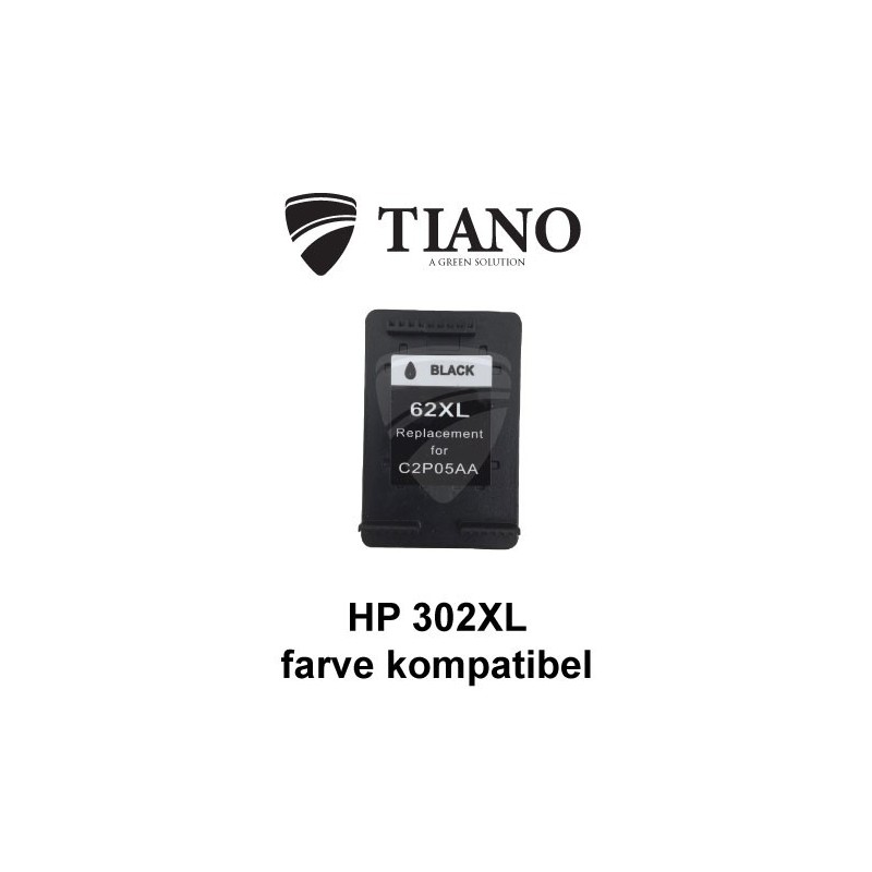 HP 62XL sort kompatibel blækpatron HP 62XL sort kompatibel blækpatron