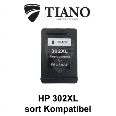 HP 302XL sort kompatibel blæk