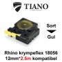 Dymo RHINO krympeflex 18056 Sort på Gul etiket kompatibel