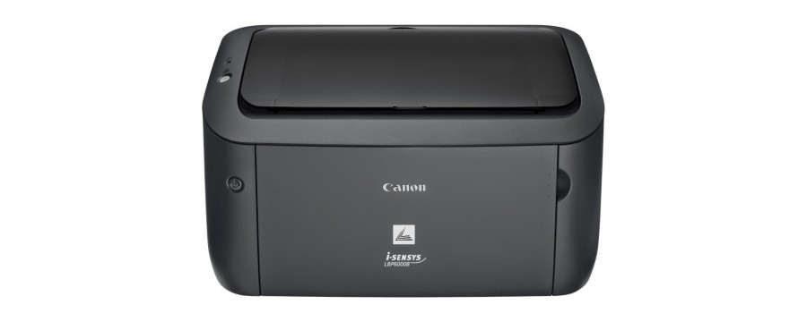 Flot design på denne lille sorte laser printer fra Canon